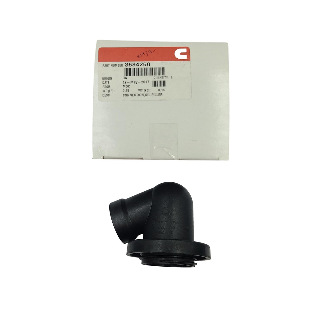 New OEM Genuine Cummins CONNECTION,OIL FILLER 3684260