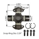Universal Joint Cross 752.1220R CP20RPL 20RPL CP20RPL1 CP20RPL11 CP20RPL3