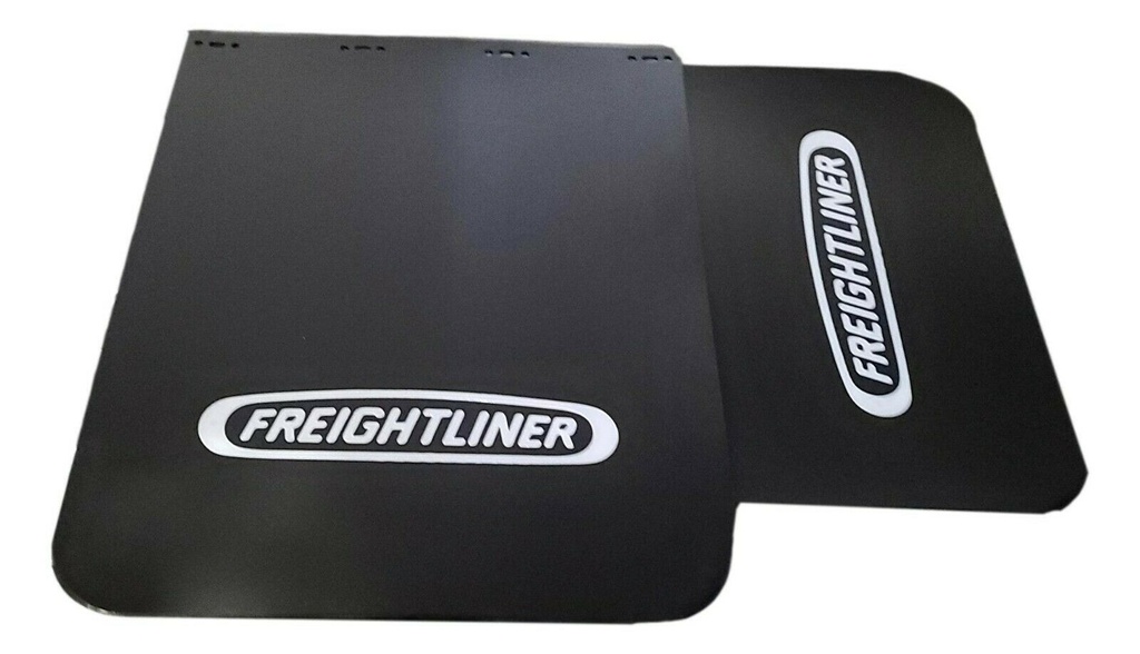 OEM FREIGHTLINER MUD FLAP - PLASTIC, BLACK, LOGO, 30 IN   22-69608-202 1-Pair