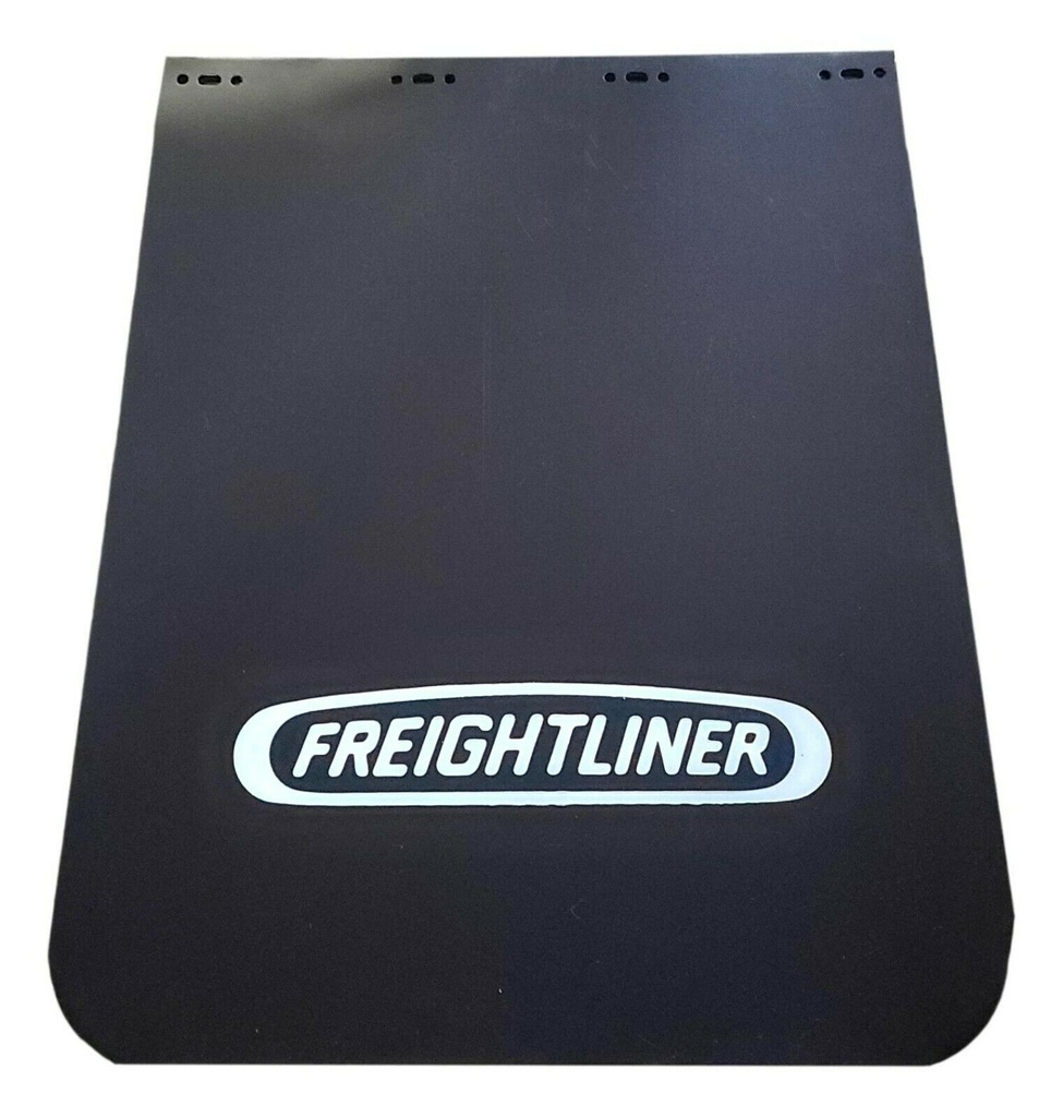 SINGLE OEM FREIGHTLINER MUD FLAP - PLASTIC, BLACK, LOGO, 30 IN  22-69608-202