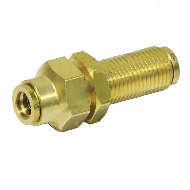 Brass PLC Bulkhead Union 1/4in  177.13B774 1874X4X4 62PMTBH4 PL13774 016840