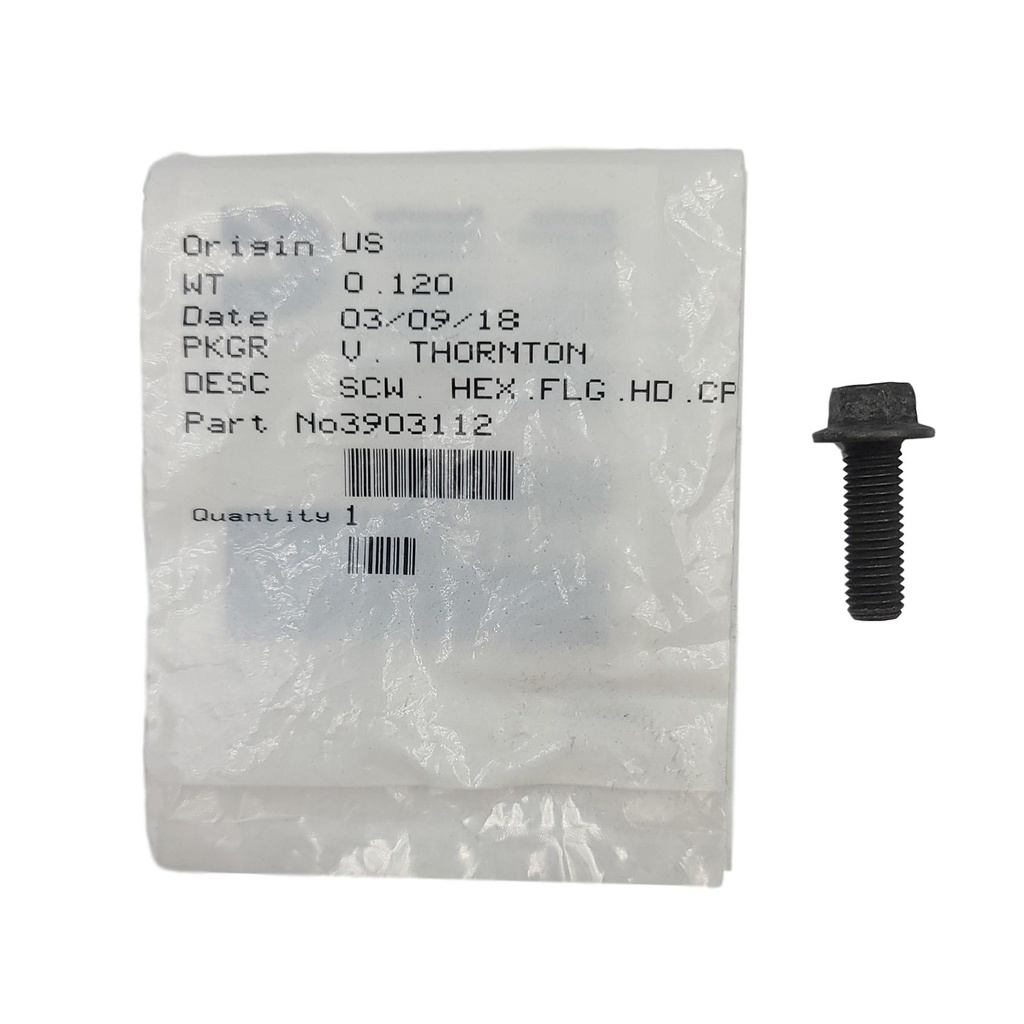 New OEM Genuine Cummins  SCREW,HEX FLANGE HEAD CAP 3903112