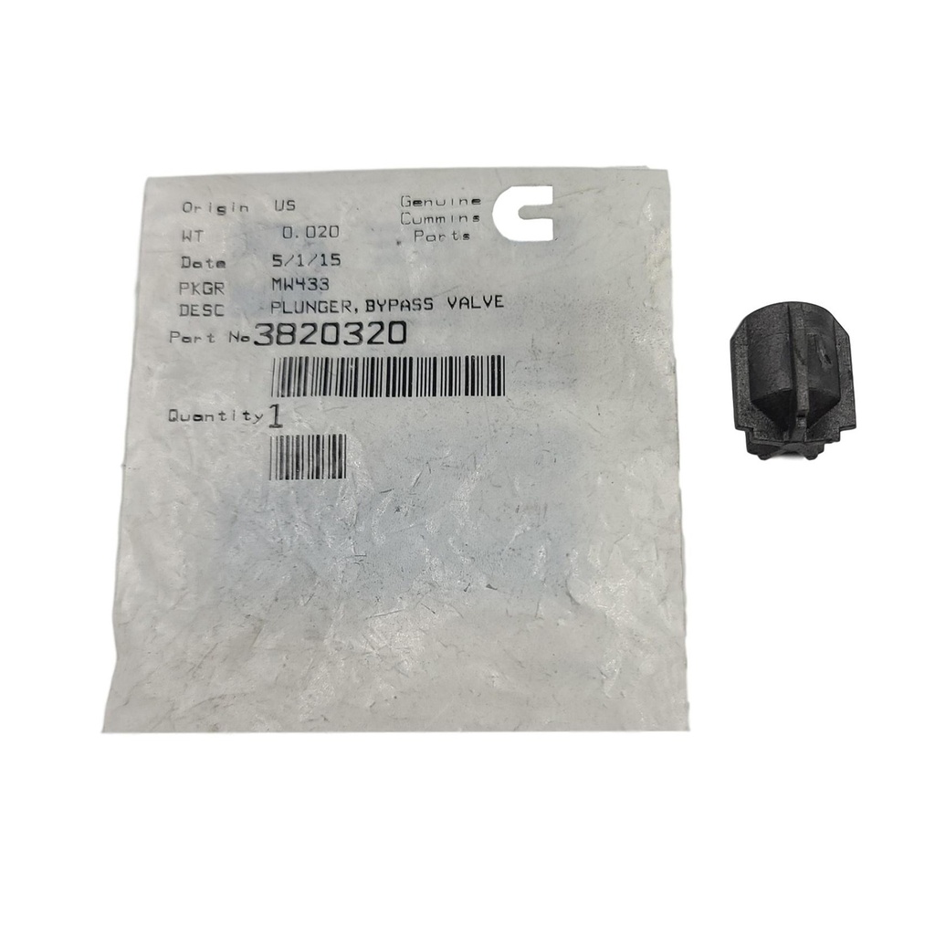 New OEM Genuine Cummins PLUNGER,BYPASS VALVE 3820320