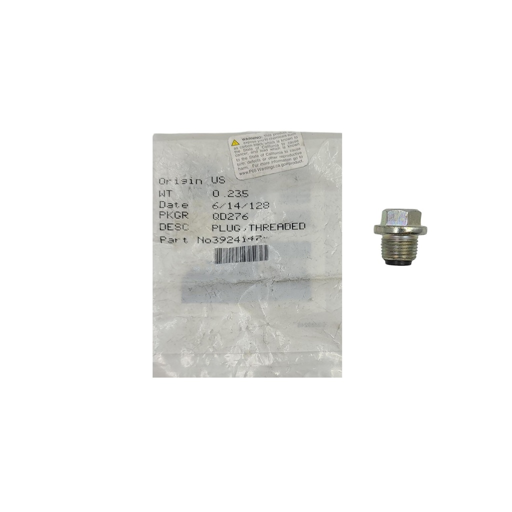 New OEM Genuine Cummins  Magnetic Oil Drain Plug 3924147