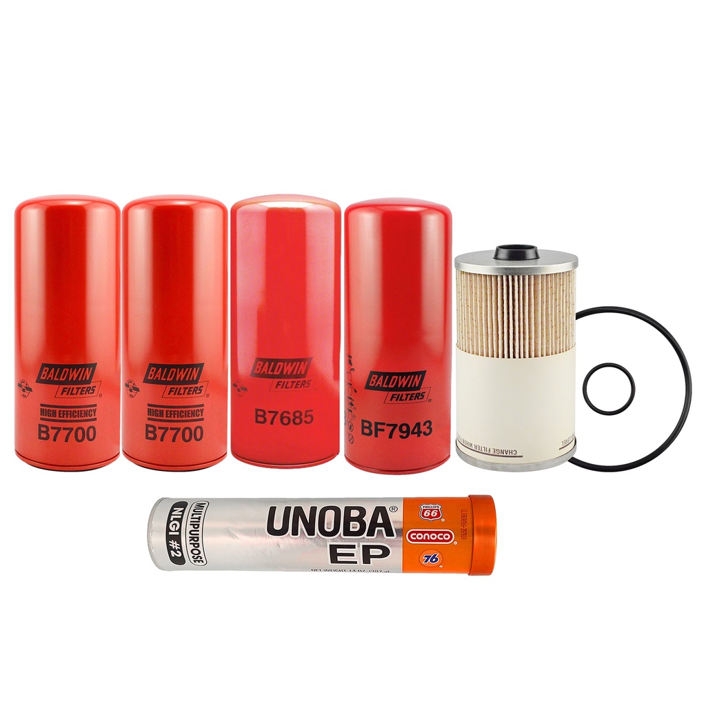 VOLVO OIL CHANGE KIT, B7700, PF7930, BF7943, B7685, FREE GREASE