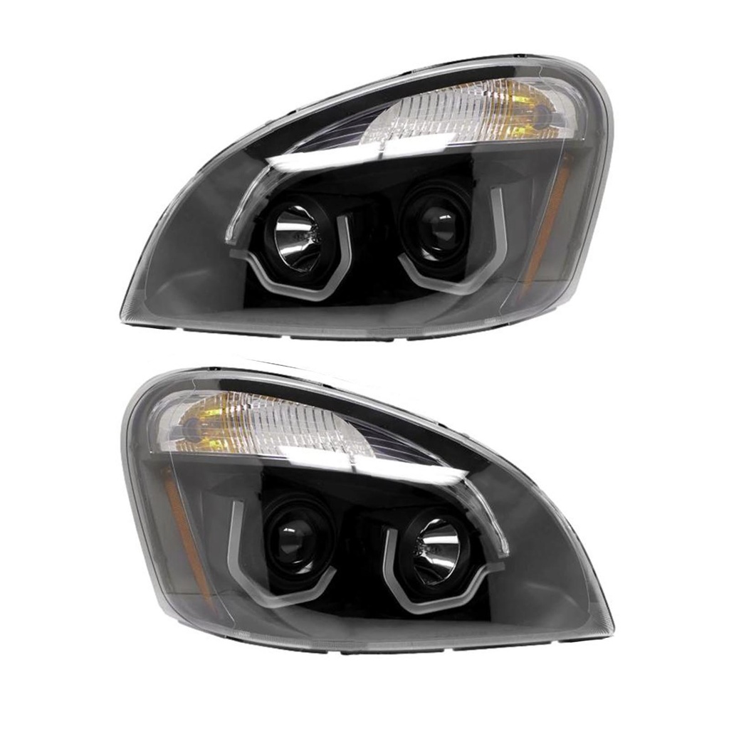 Headlamp Set Black Freightliner 564.46051 31270 31271