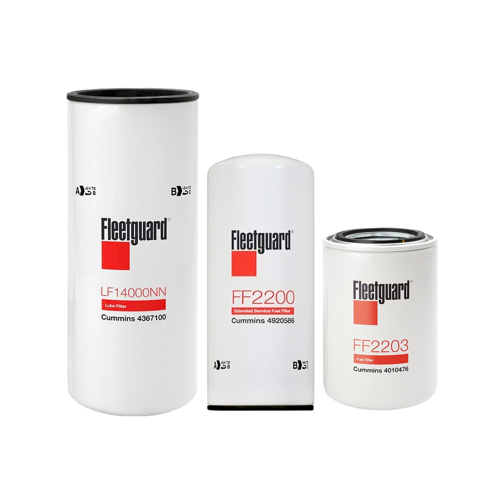 CUMMINS OIL CHANGE KIT LF14000, FF2200, FF2203