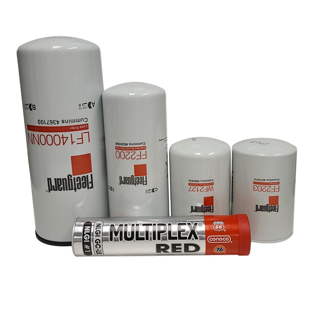 CUMMINS OIL CHANGE KIT LF14000, FF2200, FF2203, WF2127, FREE GREASE