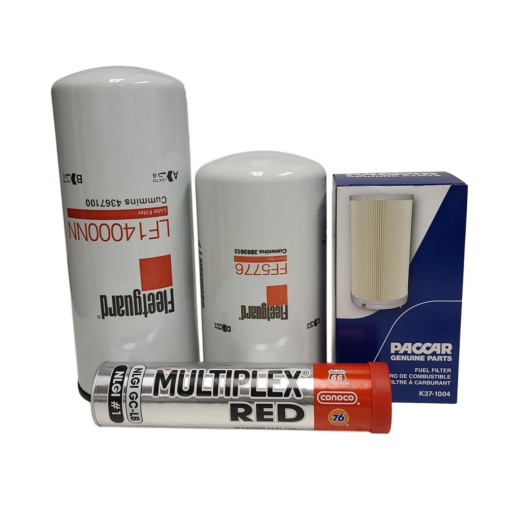 CUMMINS OIL CHANGE KIT LF14000, FF5776, K37-1004, FREE GREASE