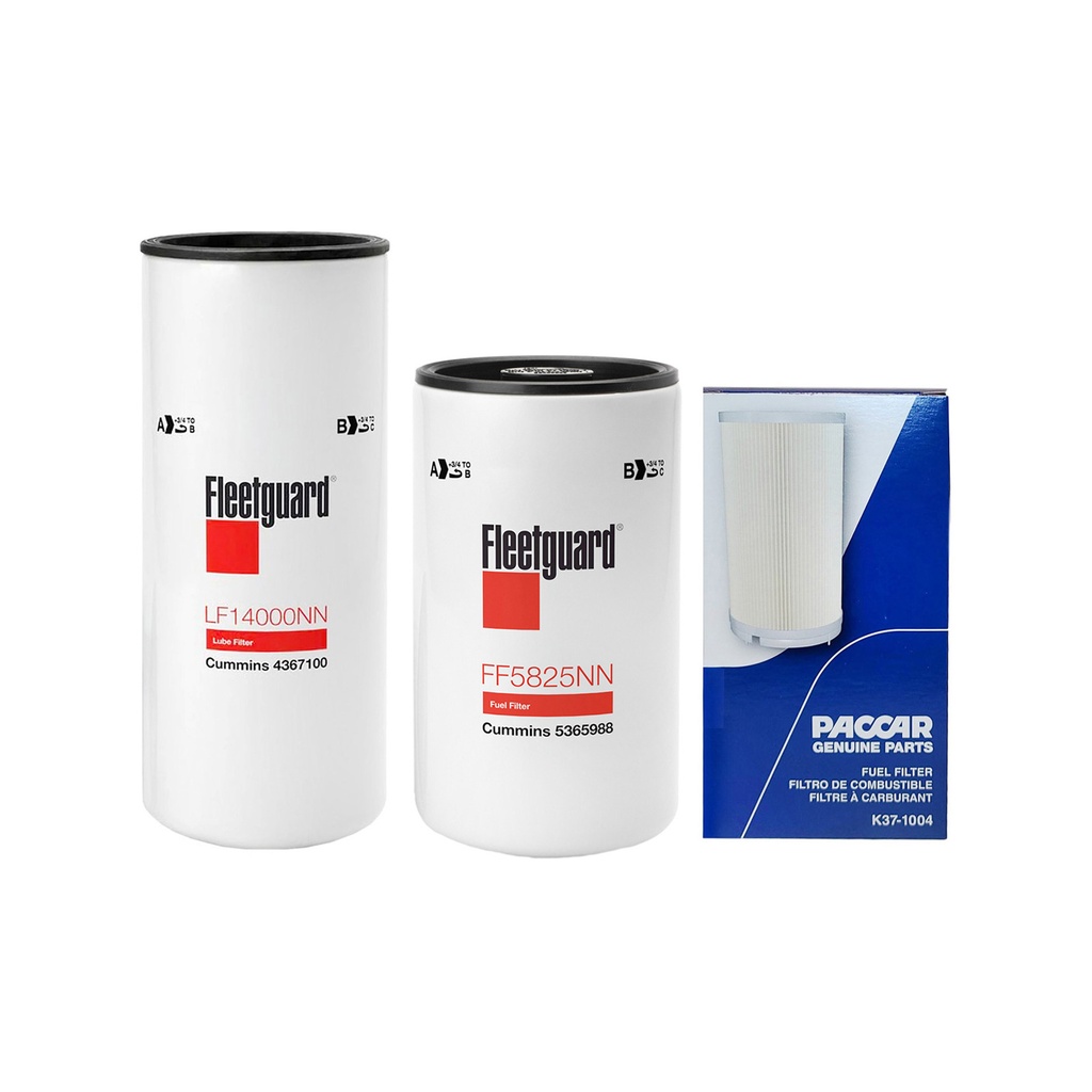 CUMMINS OIL CHANGE KIT LF14000, FF5825, K37-1004