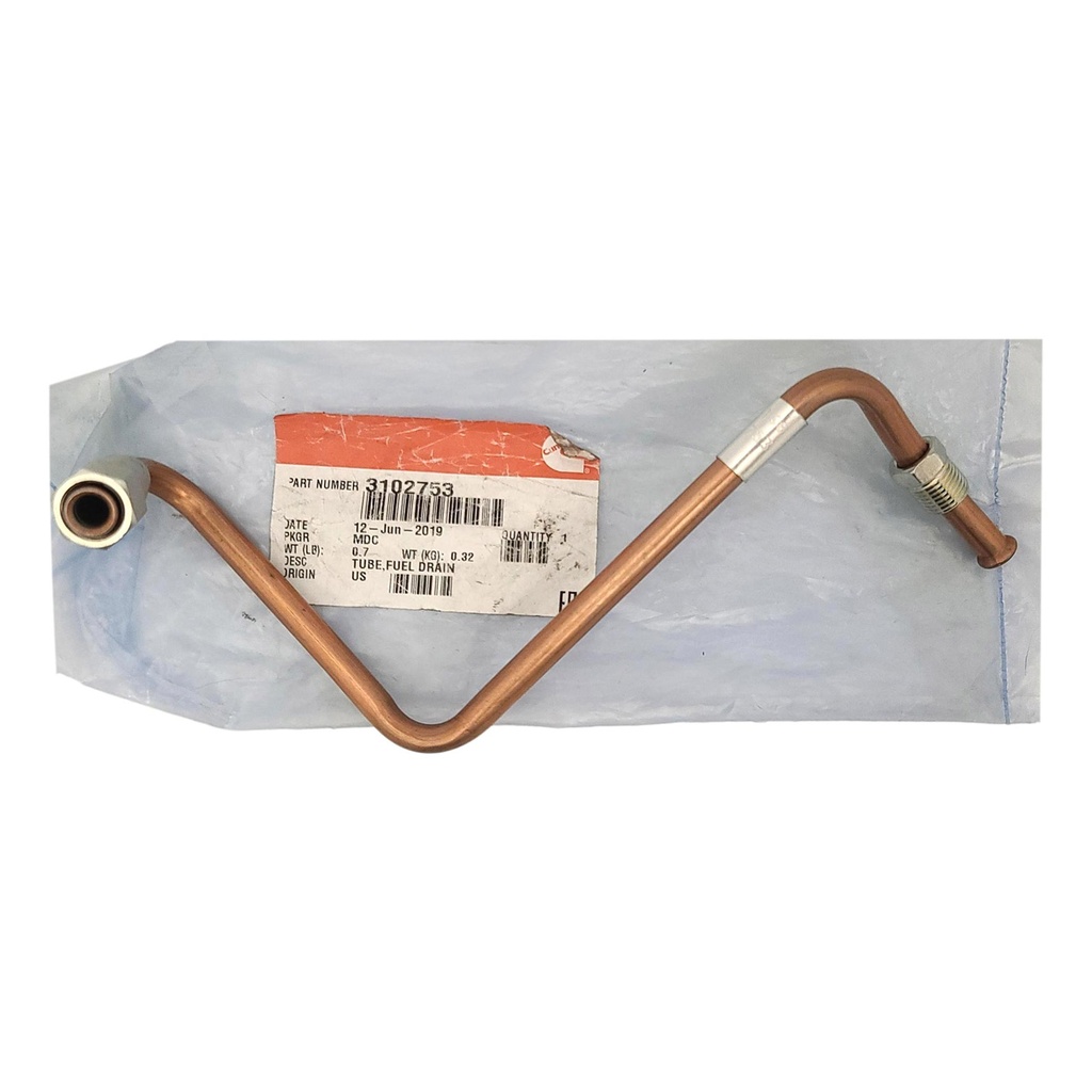 OEM CUMMINS TUBE,FUEL DRAIN  3102753