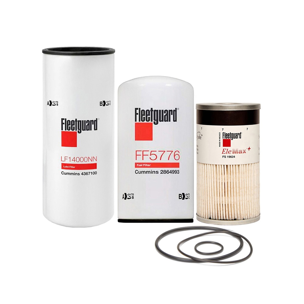 CUMMINS OIL CHANGE KIT LF14000NN, FF5776, FS19624