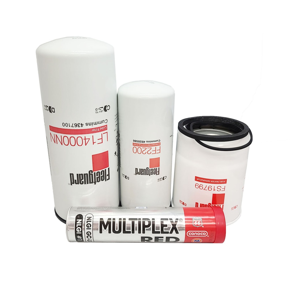 CUMMINS OIL CHANGE KIT LF14000NN, FF2200, FS19799, FREE GREASE