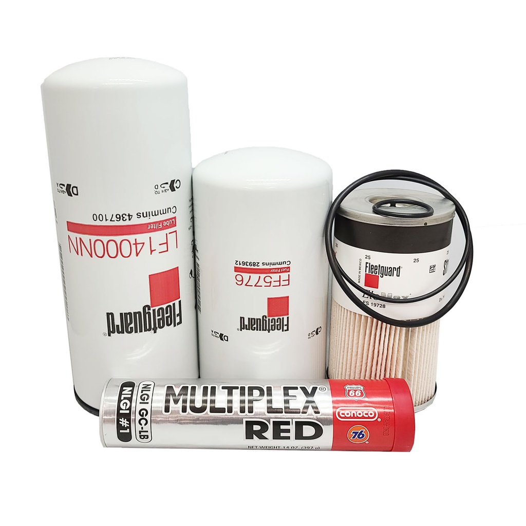 CUMMINS OIL CHANGE KIT LF14000NN, FF5776, FS19728, FREE GREASE