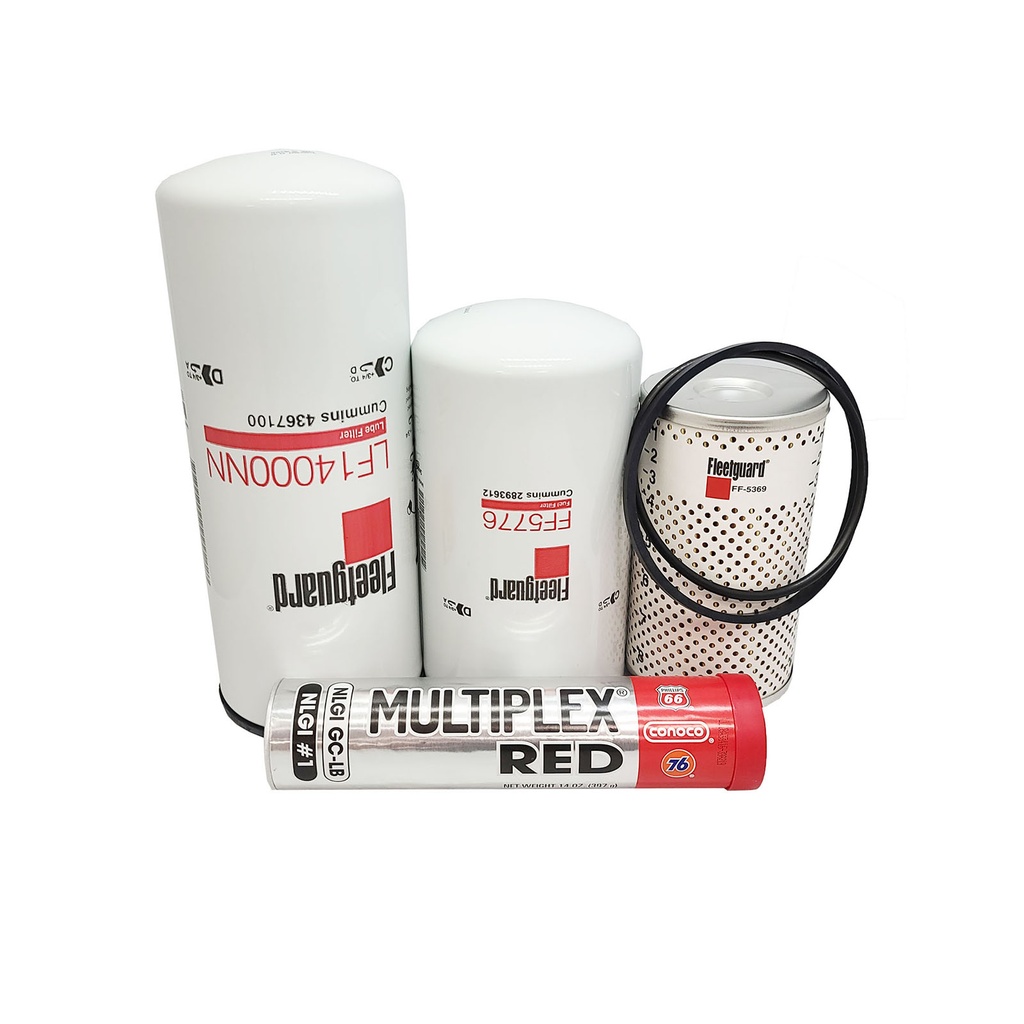 CUMMINS ISX15 OIL CHANGE KIT LF14000NN, FF5776, FF5369, FREE TUBE GREASE