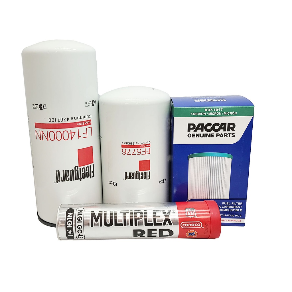 CUMMINS ISX15 OIL CHANGE KIT LF14000NN, FF5776, K37-1017, FREE TUBE GREASE