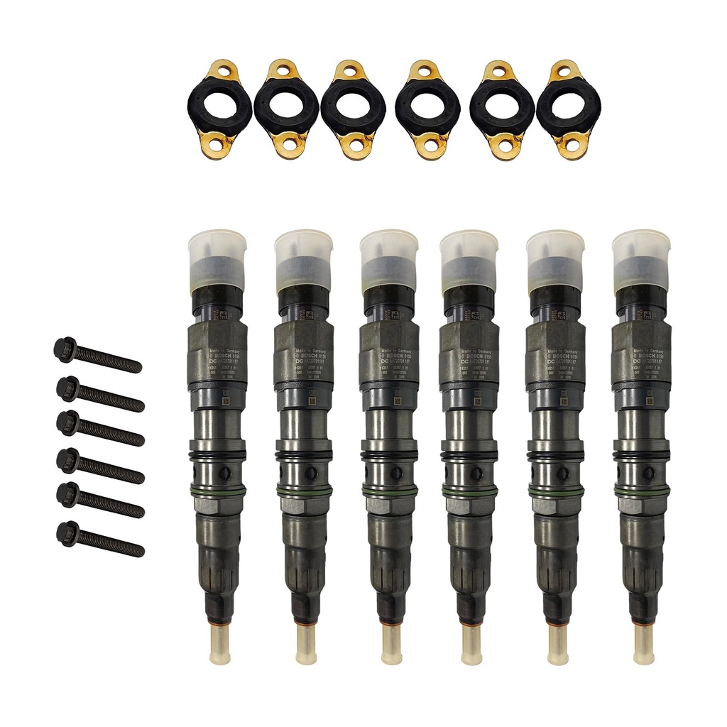 6X OEM INJECTORS DD15 DETROIT A4720701187+GASKETS A4720780480+BOLTS A0029900400