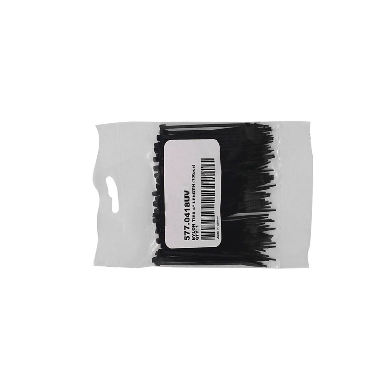 Nylon Zip Ties 4in Length Black 577.0418UV  422077