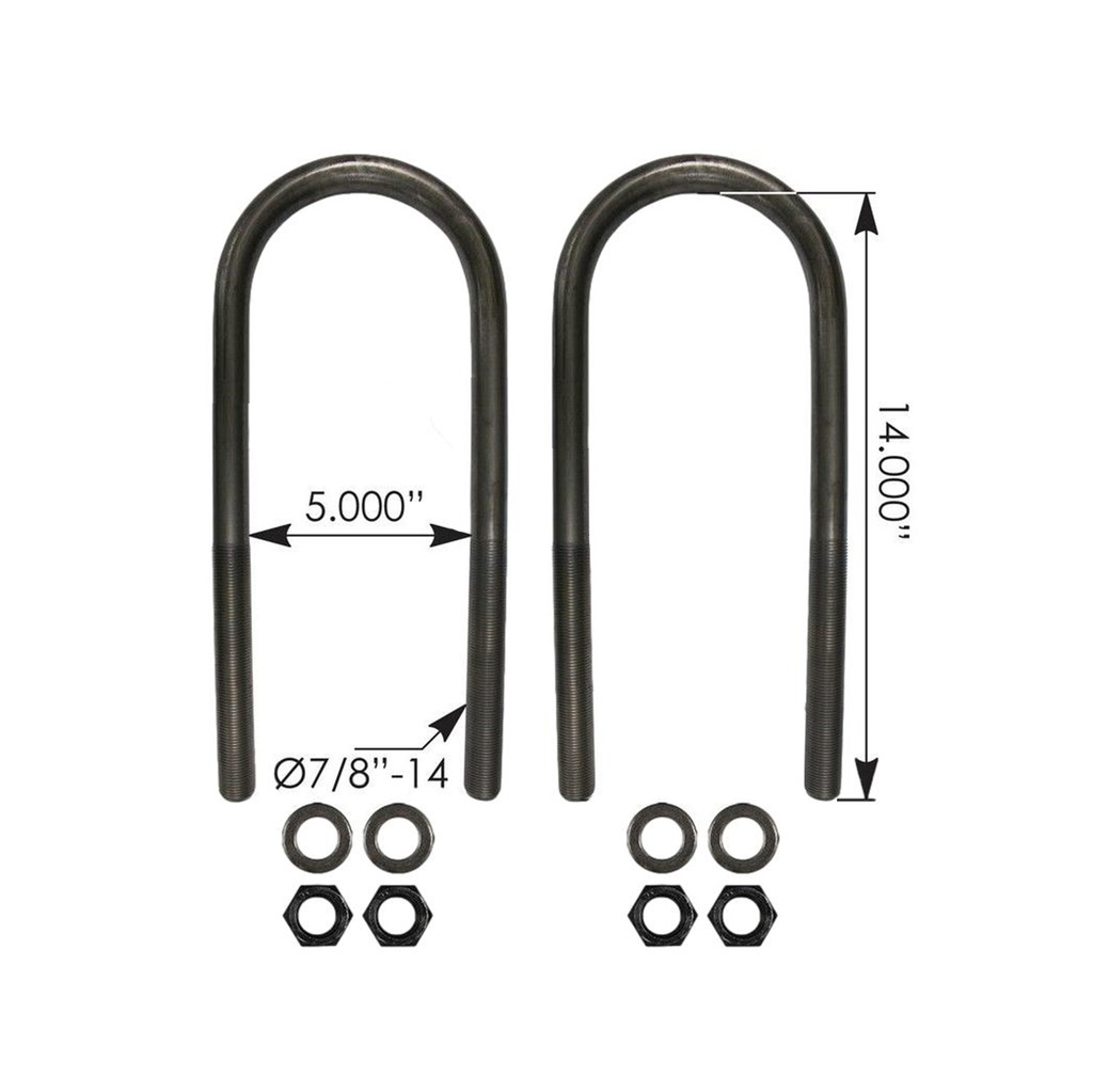 U Bolt Kit 7/8in X 5in X 14in    AUBK5165-14   R30U516514