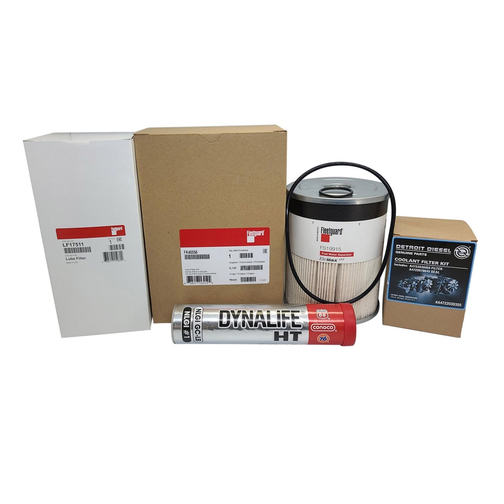 DETROIT OIL CHANGE KIT, LF17511, FK48556, FS19915, A4722030355, FREE GREASE