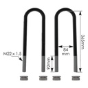 U Bolt Kit 22-1.5 X 84 X 365MM Peterbilt  AUBK8162-144S   03-08693-365