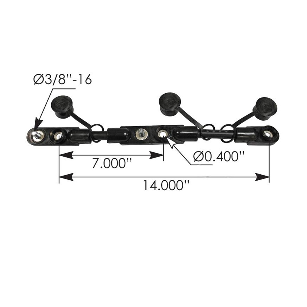 Cable Overmolded Harness 2/0 14in Black  178.2021BK  849584 BC207M3BWS