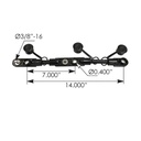 Cable Overmolded Harness 2/0 14in Black  178.2021BK  849584 BC207M3BWS