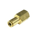 BRASS PLC FEMALE CONNECTOR 1/4 X 1/4IN  177.13B664B PL1366-4A
