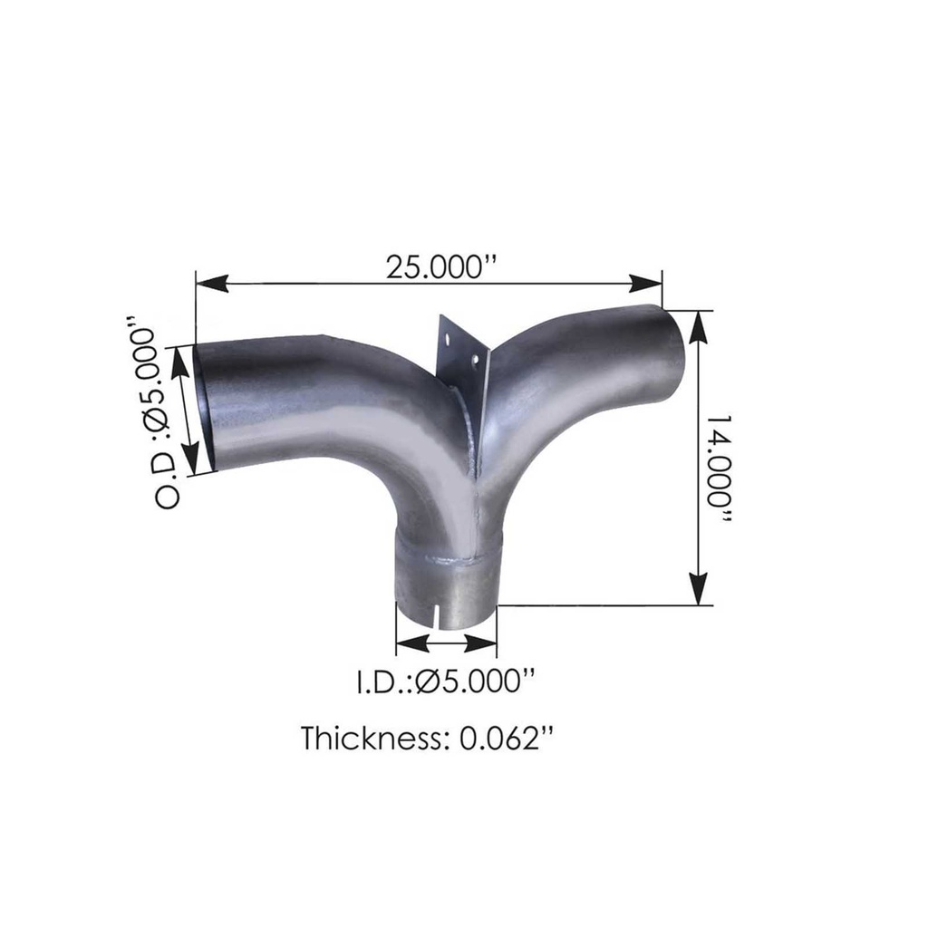 Exhaust Splitter Tee 5in  562.U45STA 50TA