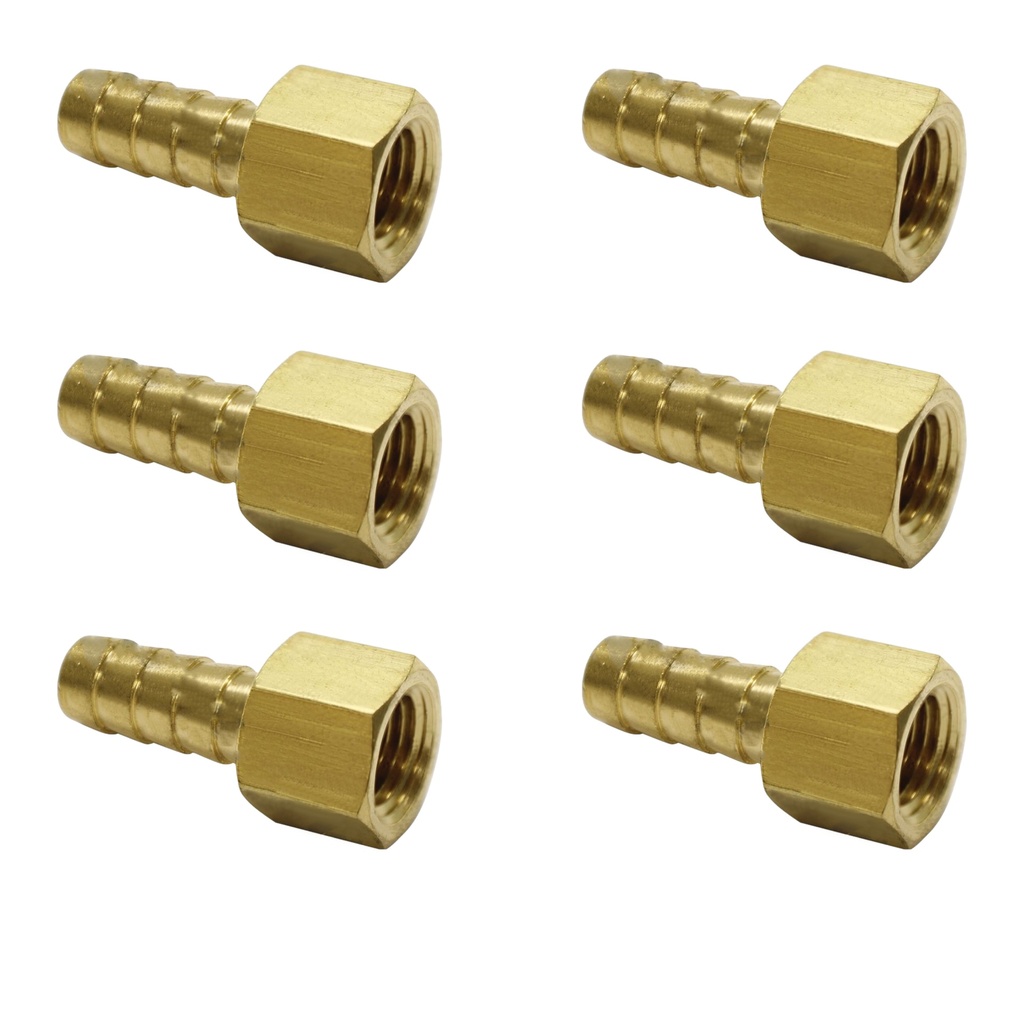 HOSE FITTING 3/8IN BARB X 1/4IN F NPT   177.8266B 126-6B (PACK OF 6)