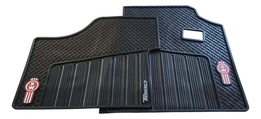 [M2-6SY3-O9GK] OEM KENWORTH MAT-FLOOR KW LOGO & T680-2012+ KWL0G0680 *(1 Pair)*