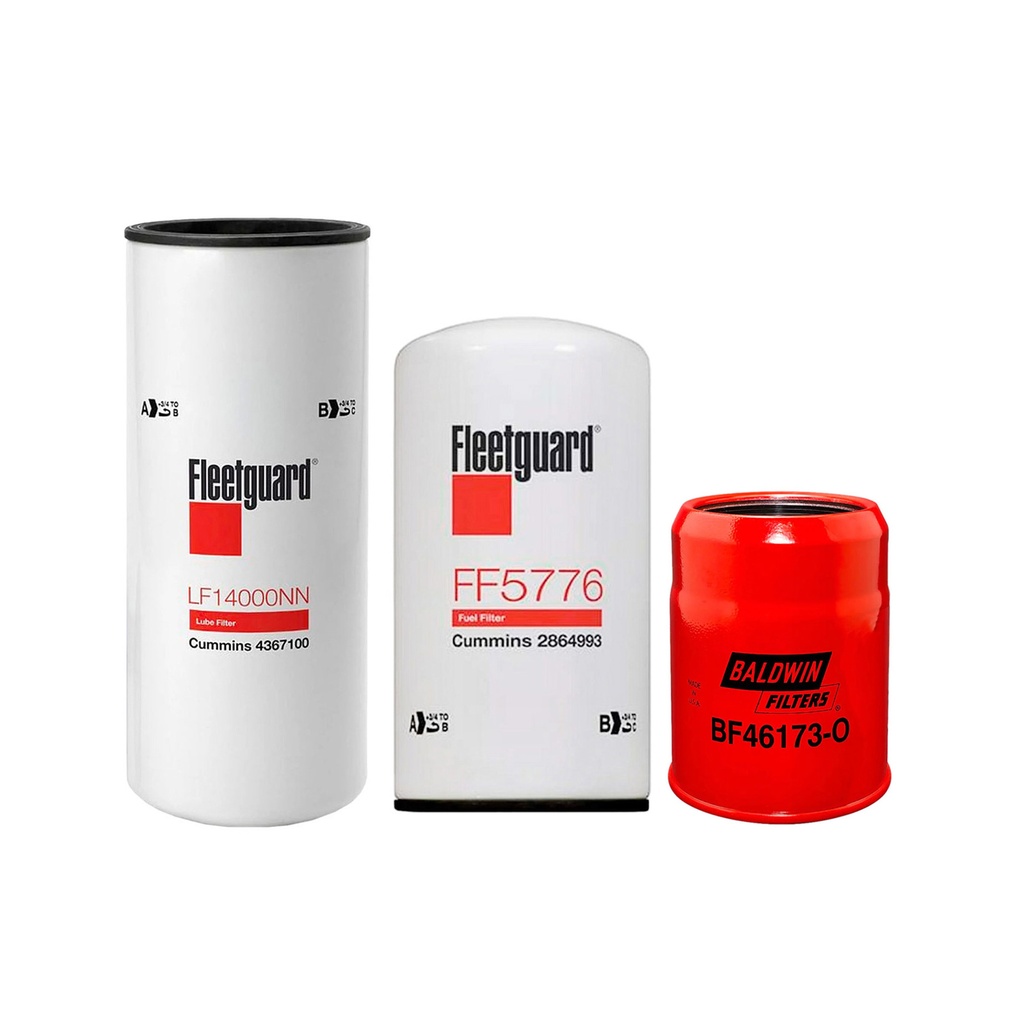 CUMMINS OIL CHANGE KIT LF14000, FF5776, BF46173-O