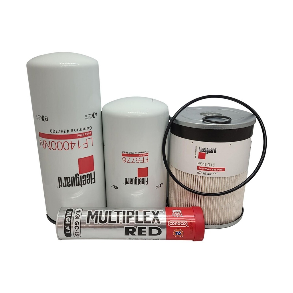 CUMMINS OIL CHANGE KIT LF14000, FF5776, FS19915, FREE GREASE
