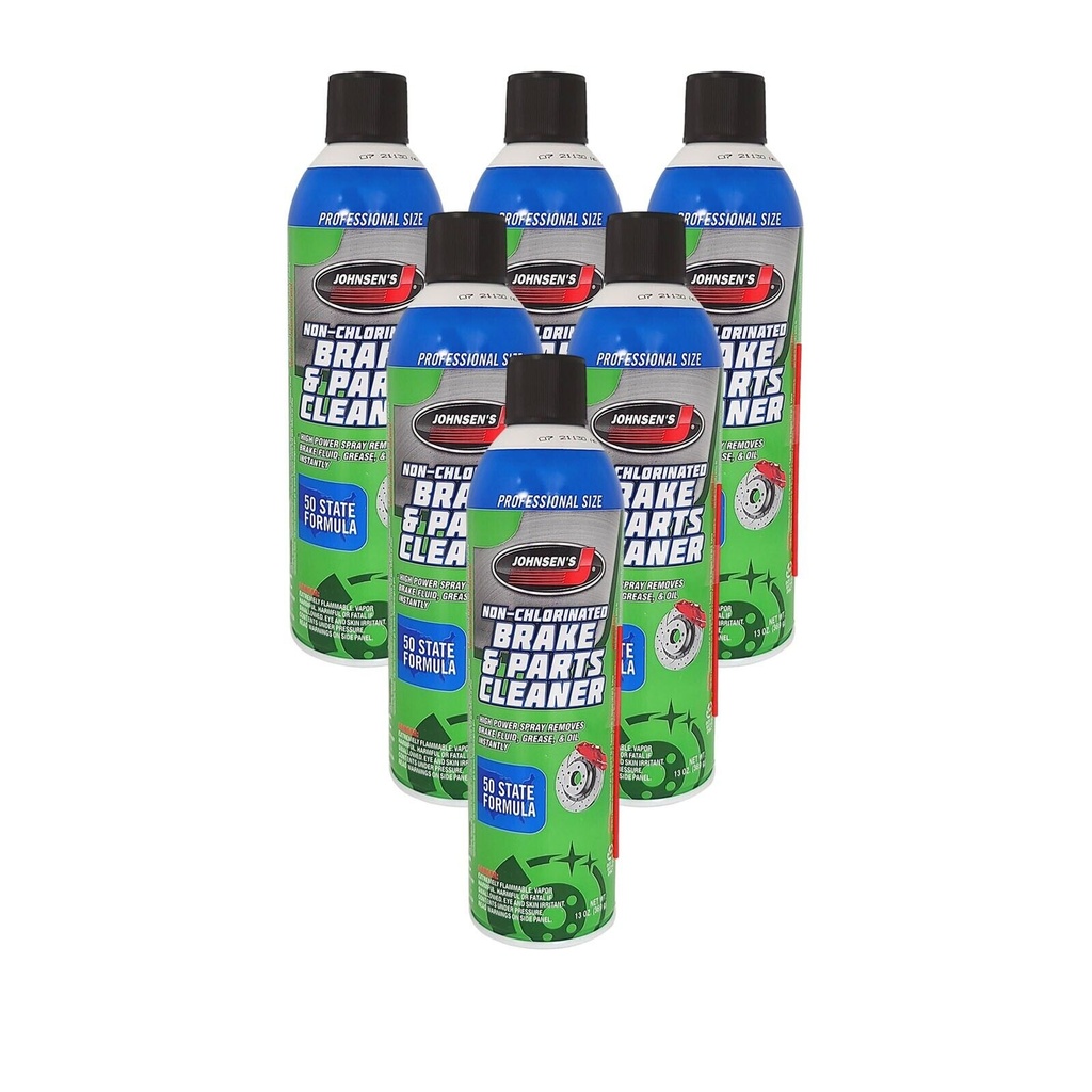 Johnsen's 2417C  Non-Chlorinated Brake & Parts Cleaner Low VOC 13oz, (Pack of 6)