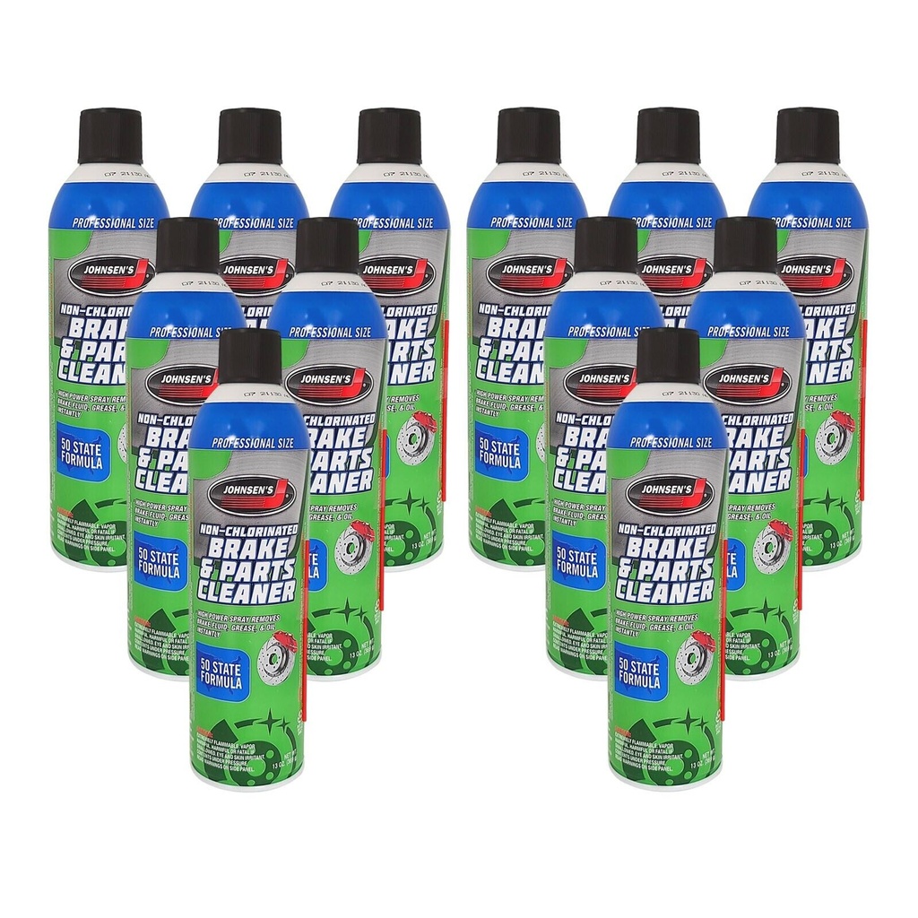 Johnsen's 2417C Non-Chlorinated Brake & Parts Cleaner Low VOC 13oz, (Pack of 12)
