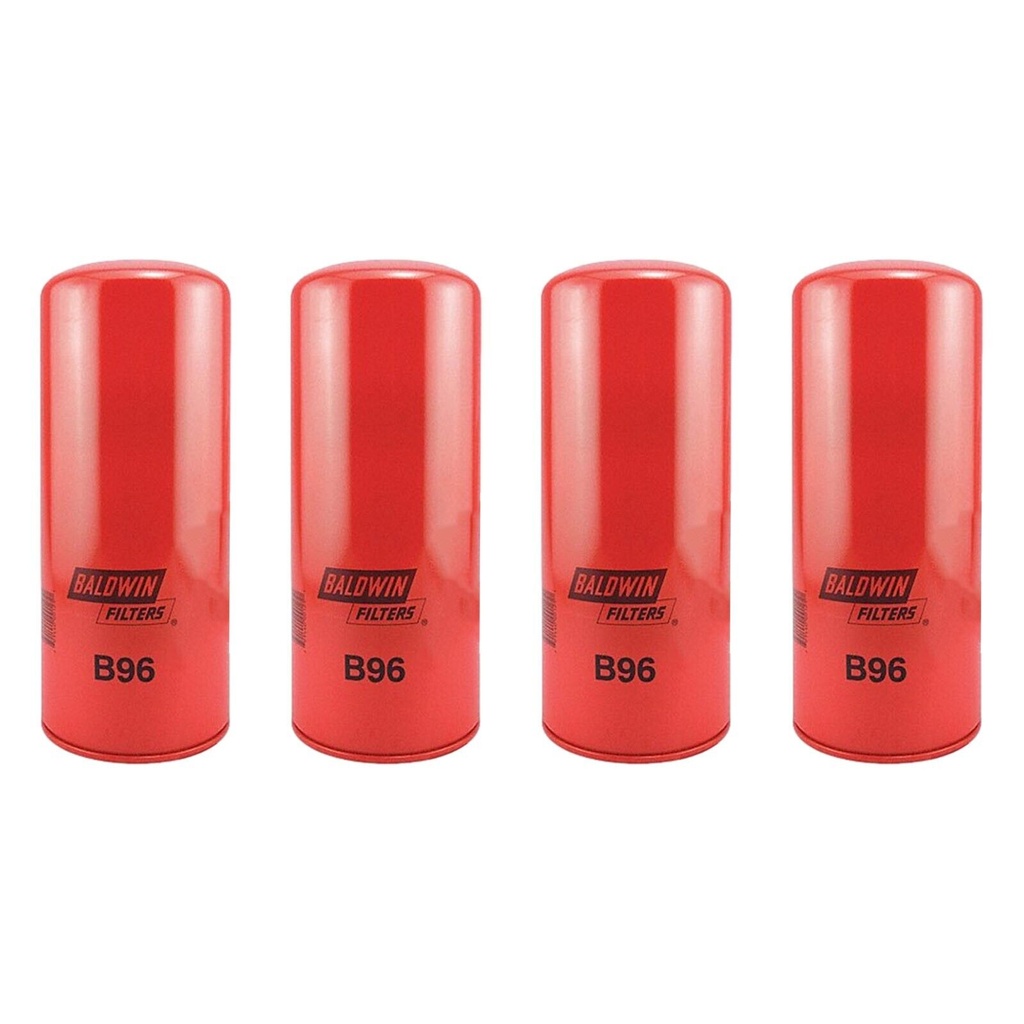 Engine Oil Filter Baldwin B96 (Pack of 4)