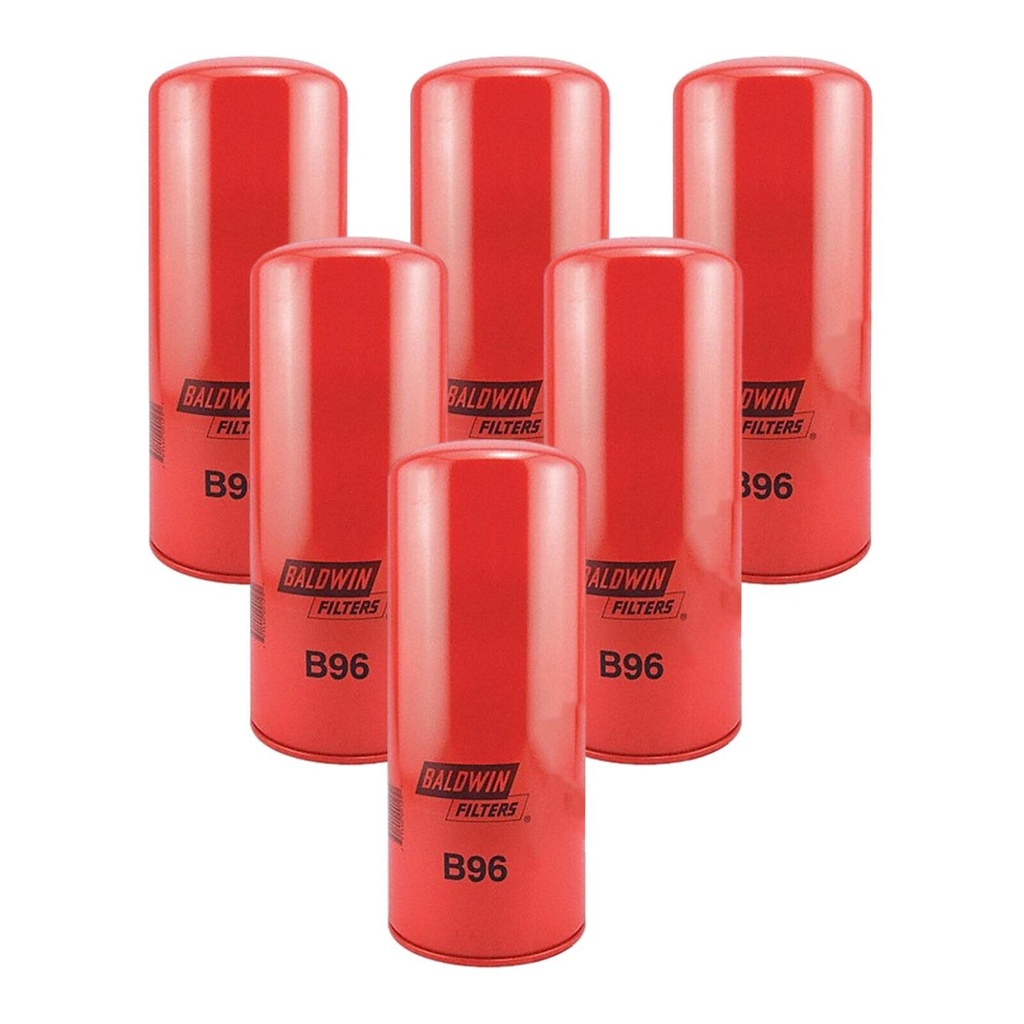 Engine Oil Filter Baldwin B96 (Pack of 6)