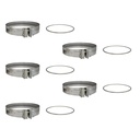 X5 DPF Filter Clamp &Gasket DETROIT DD13 DD15 KP201 A6809950302 A6804910480