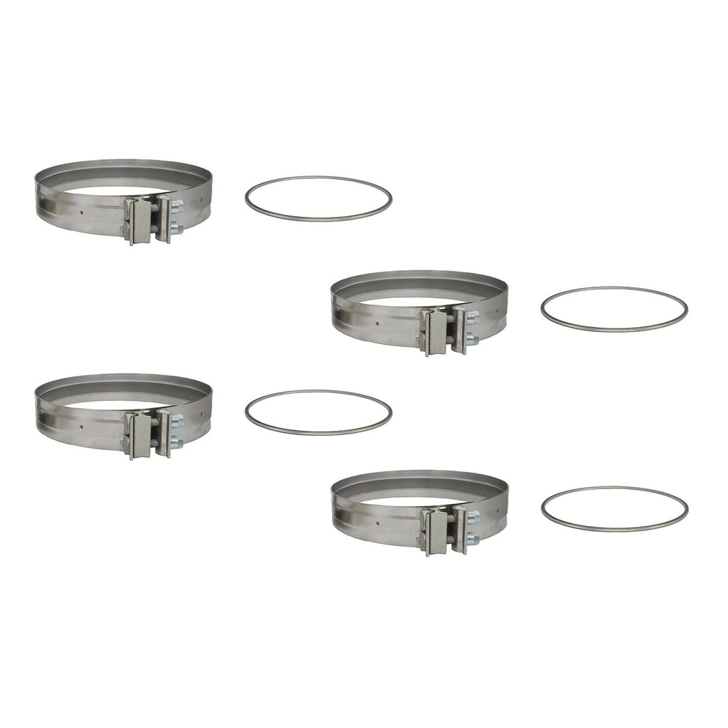 X4 DPF Filter Clamp &Gasket DETROIT DD13 DD15 KP201 A6809950302 A6804910480