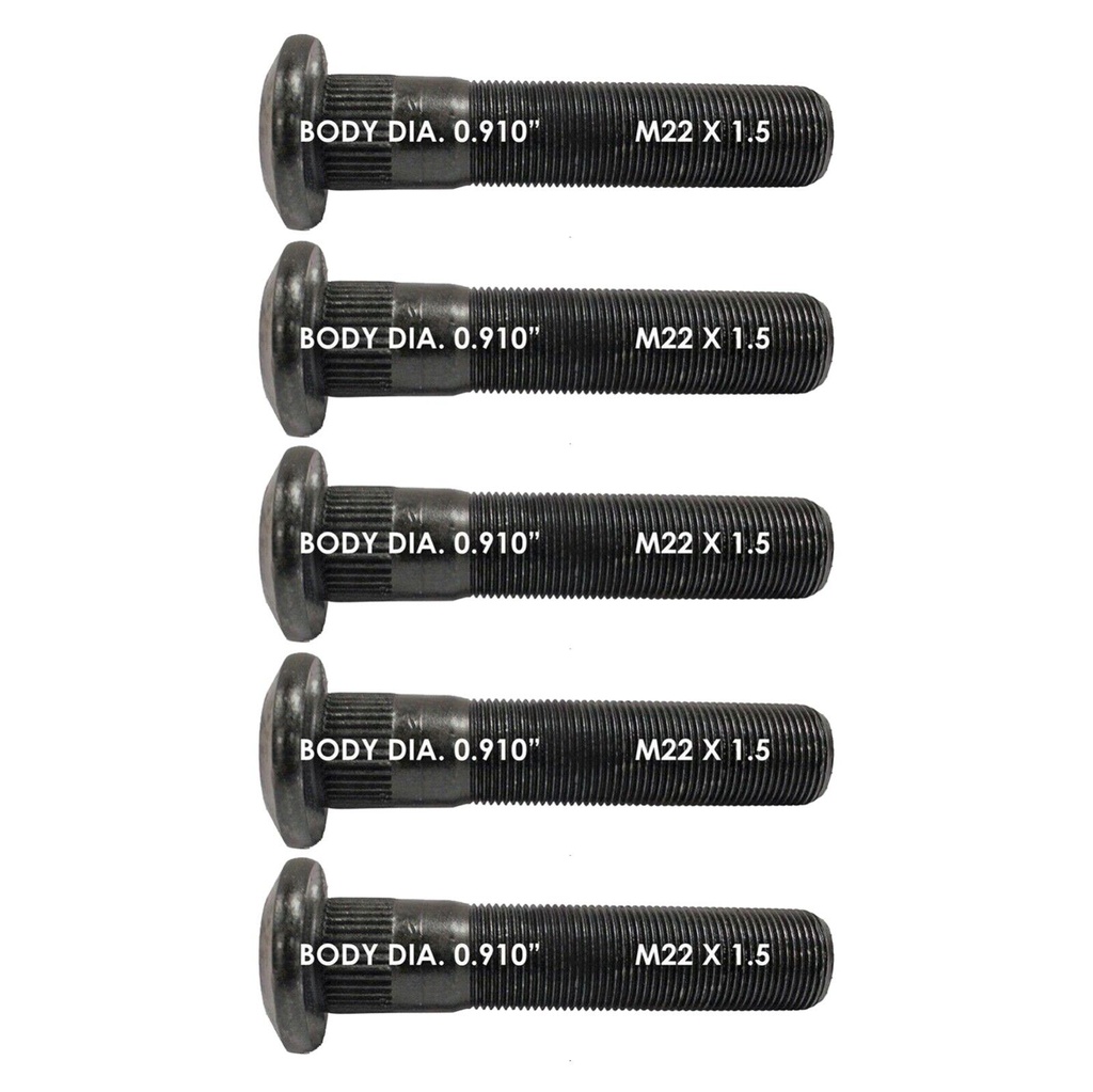 Wheel Stud 201.6040 E-10215, R0010215, 102188, WE10215 (Pack of 5)