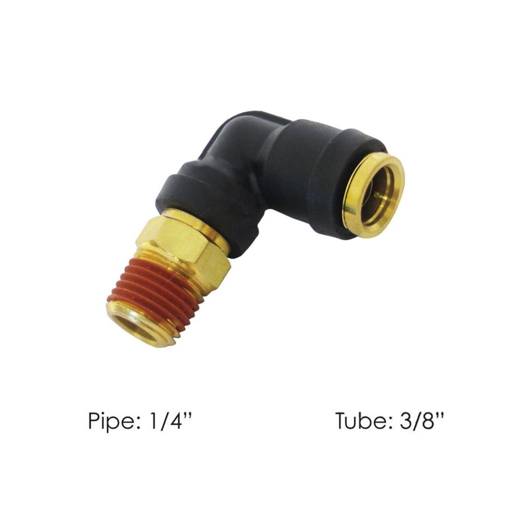PLC Swivel Male Elbow DOT 3/8in X 1/4in 177.12C696B 369PTC64, QL13696B, 016264