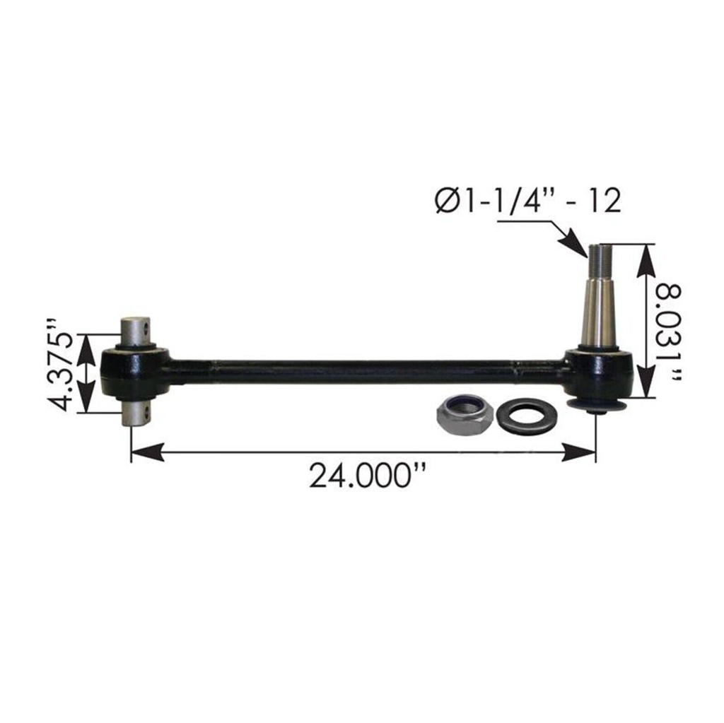 [R8-93QO-N0X4] Torque Rod 24.000in Kenworth 095.1022 KG34050 TMR69 K195376, 925031, 3582170C1, 358013441