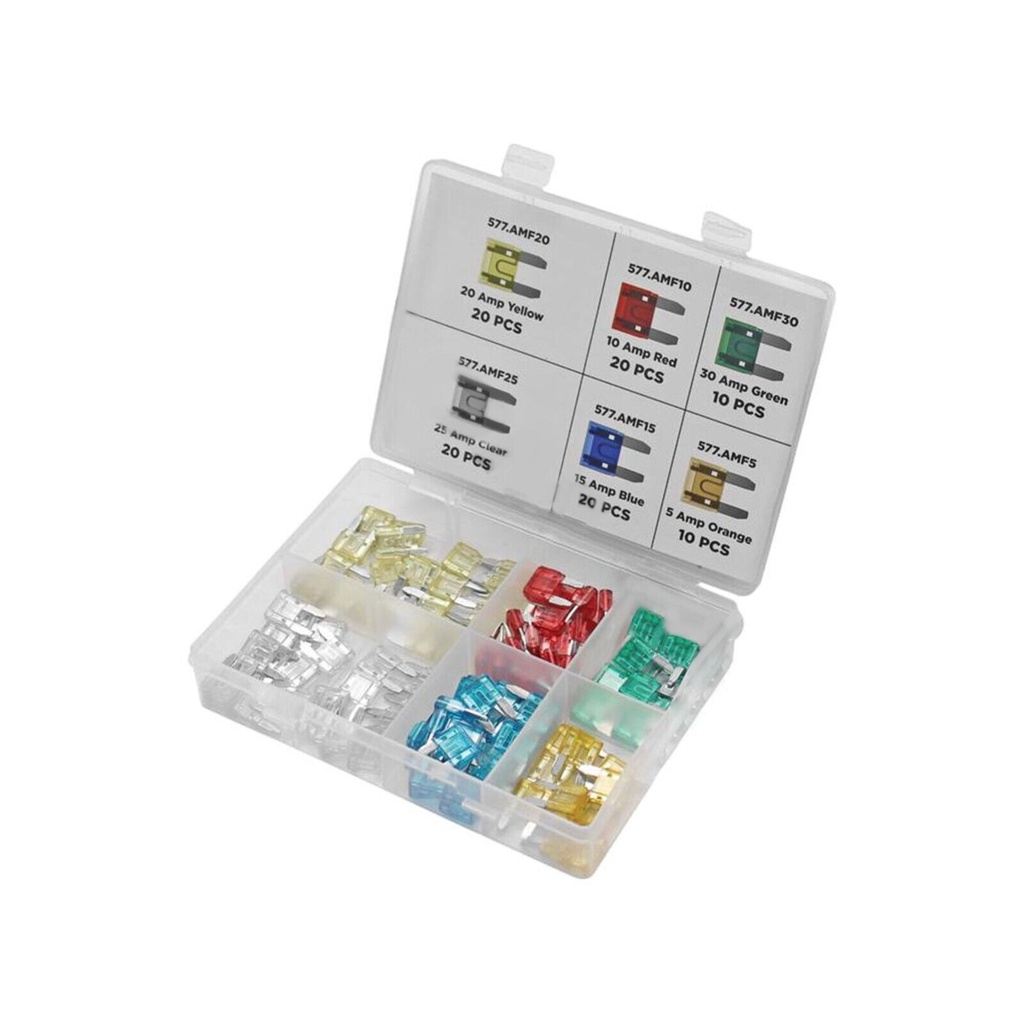 Mini Blade Fuse Assortment 100pc 577.AMF100-KT