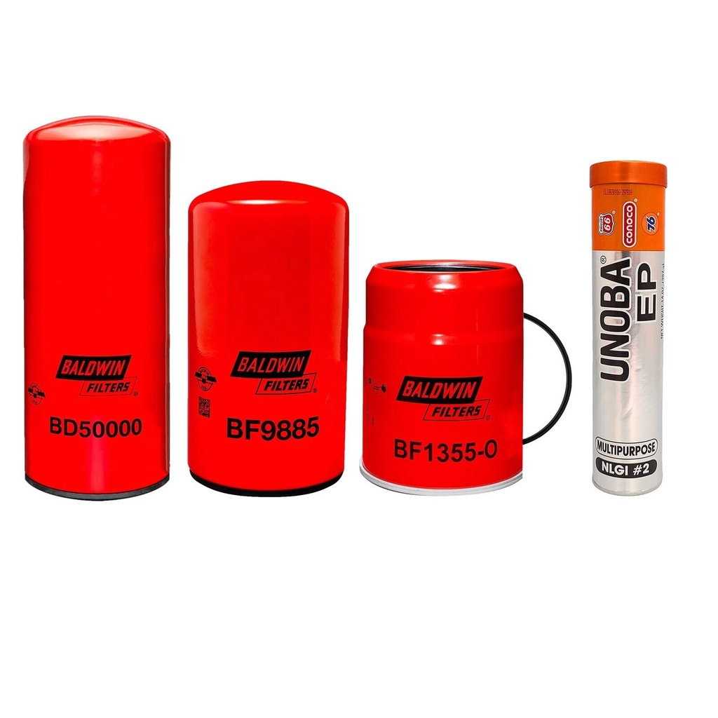 CUMMINS OIL CHANGE KIT BD50000, BF9885,BF1355-O, FREE GREASE