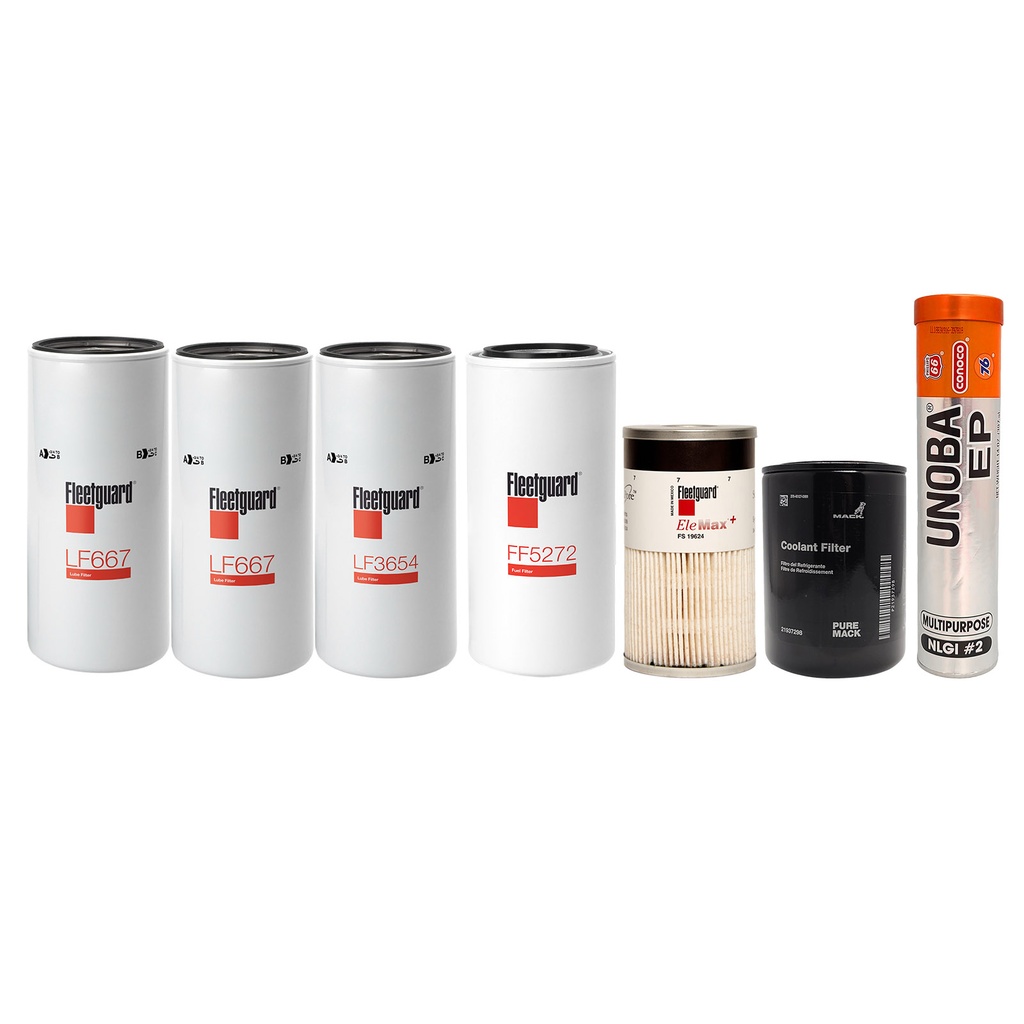 VOLVO OIL CHANGE KIT LF667, LF3654, FF5272, FS19624, 21937298 FREE TUBE GREASE