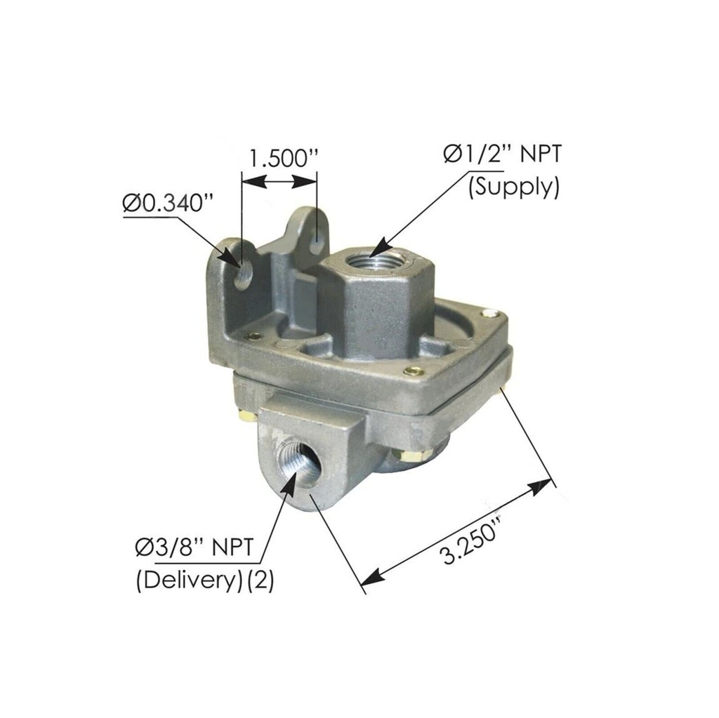 Quick Release Valve 1/2in Supply Port 170.229860 229860 229860N R955229860N