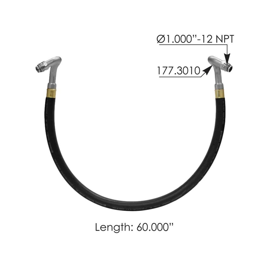 [01-ZT5C-FXQV] Air Spring Hose Kit Kenworth 60in 177.3060K G501002060 HE2360 D90412360