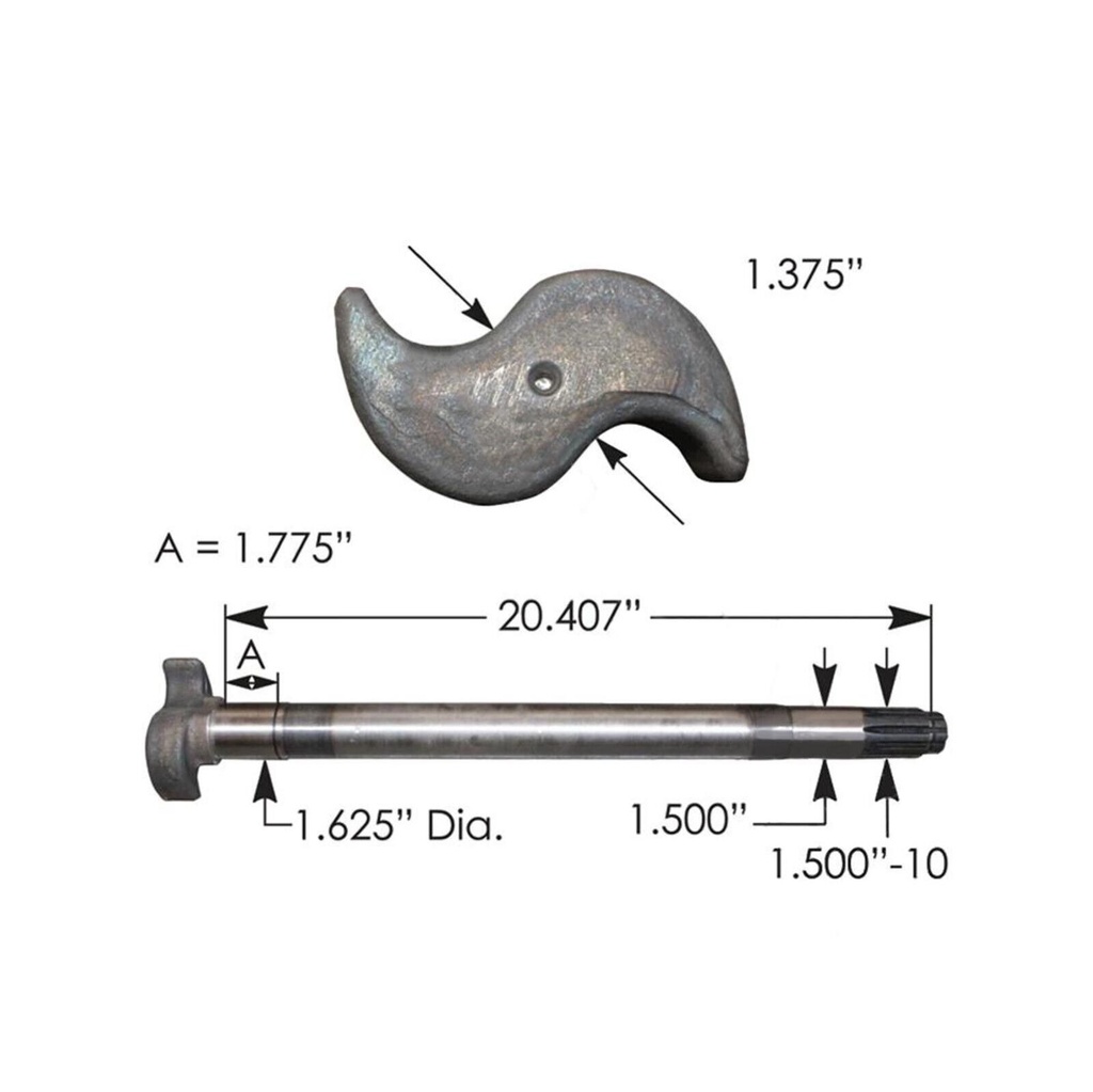Camshaft LH 122.102013.01 E-2449 2210W4183 E2449A L1656 17-633