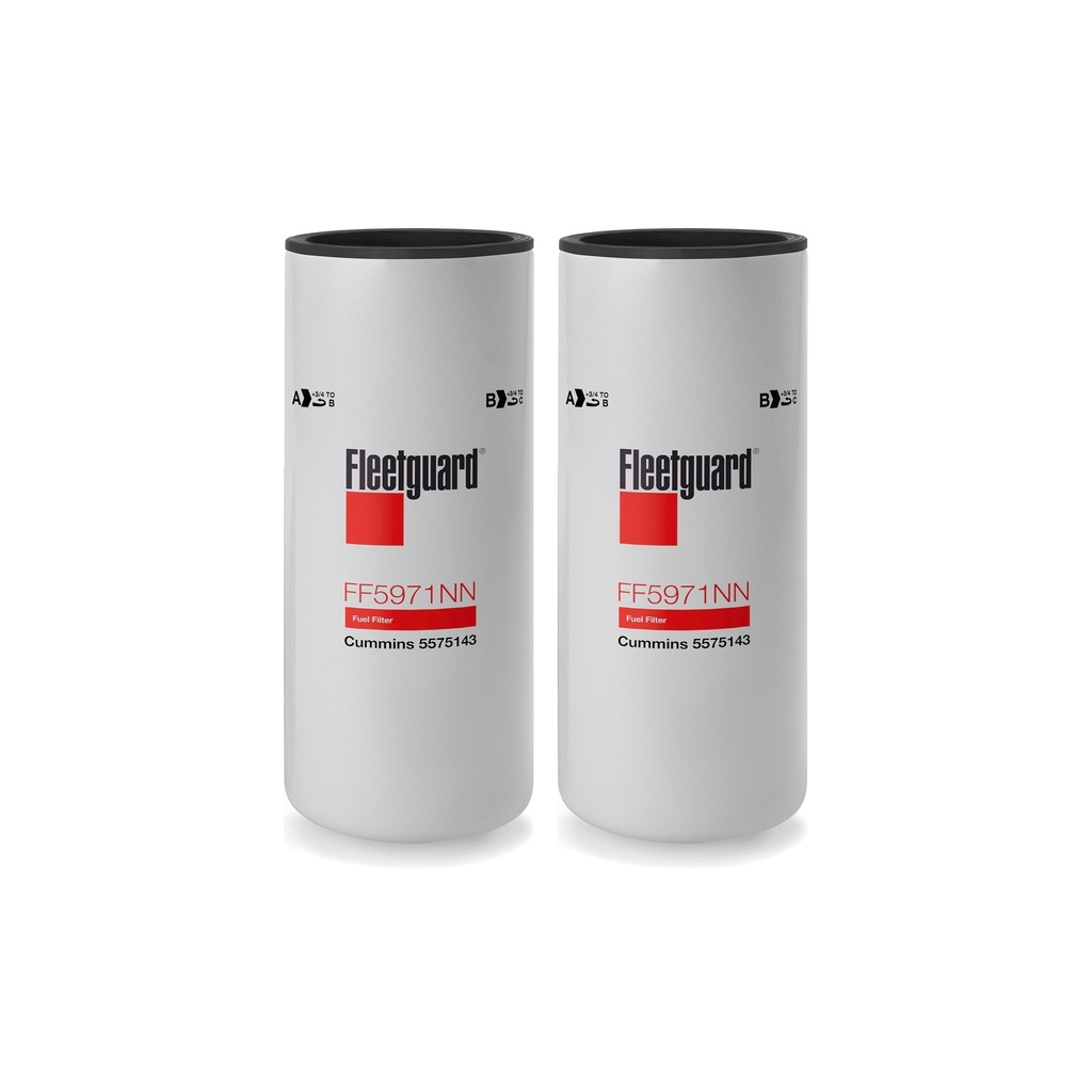 Fleetguard Fuel, Spin-On FF5971NN 5575143 Cummins Engine X15 14.9L (Pack of 2)