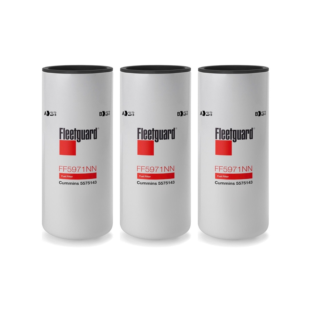 Fleetguard Fuel, Spin-On FF5971NN 5575143 Cummins Engine X15 14.9L (Pack of 3)